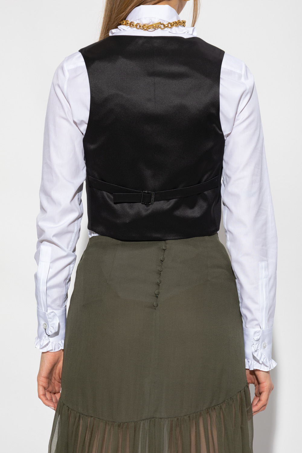 【関税＆送料込み】Saint Laurent Wool Vest Wool vest in black - Saint Laurent | Mytheresa
